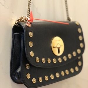 Limited Edition IMPECCABLE SeeBy Chloe Lois Black Leather Studded Chain Bag